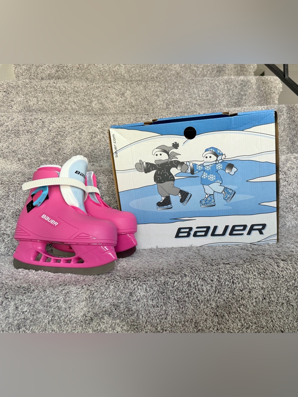 Hot Pink Kids Ice Skates, by Bauer